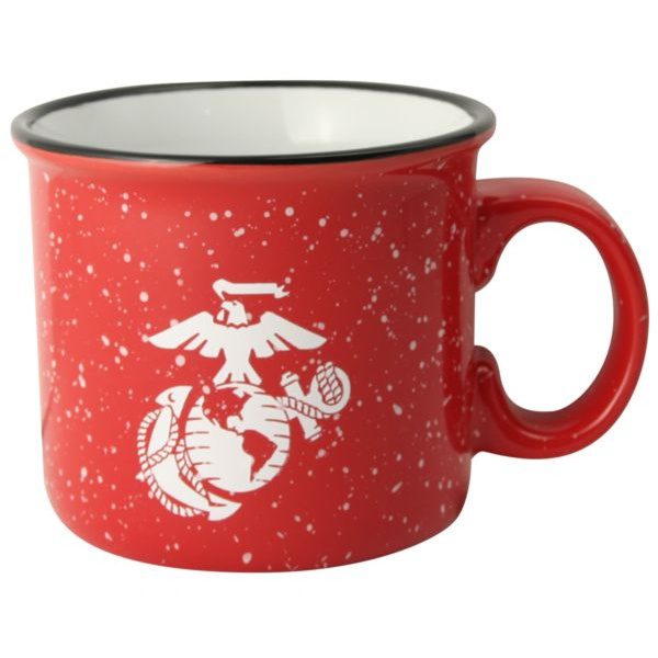 usmc eagle globe anchor red coffee mug