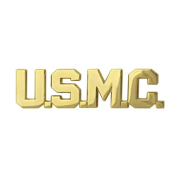 usmc gold lettering pin