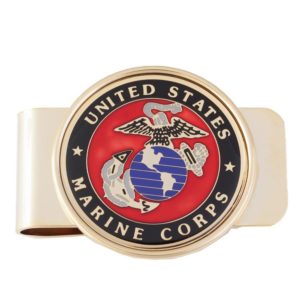 Marine Corps Gold Plated Money Clip