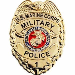 marine corps military police hat pin
