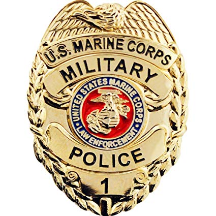 marine corps military police hat pin