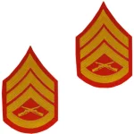 a pair of Marine Corps Chevron Staff Sergeant Patches