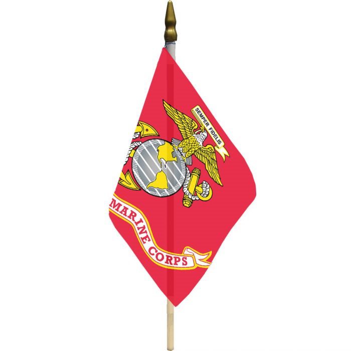 US Marine Corps Stick Flag 4x6 EGA Semper Fi