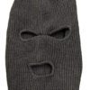 Black Military Three Hole Ski Mask Front Up Close