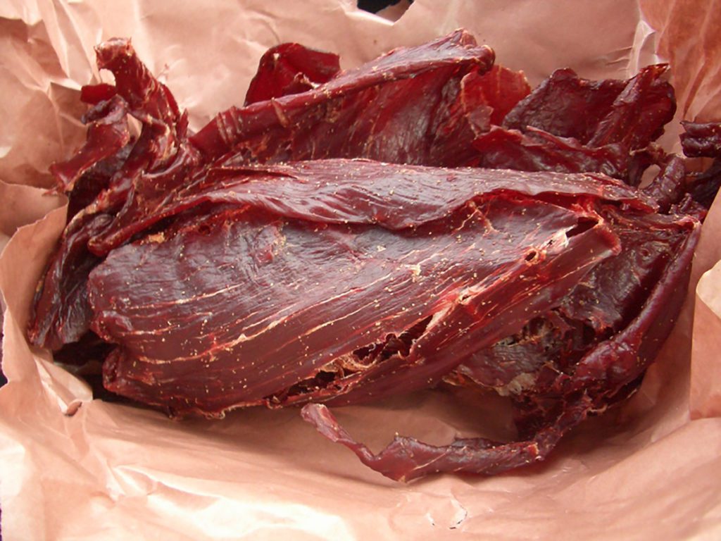 home made jerky makes a lightweight and transportable survival food