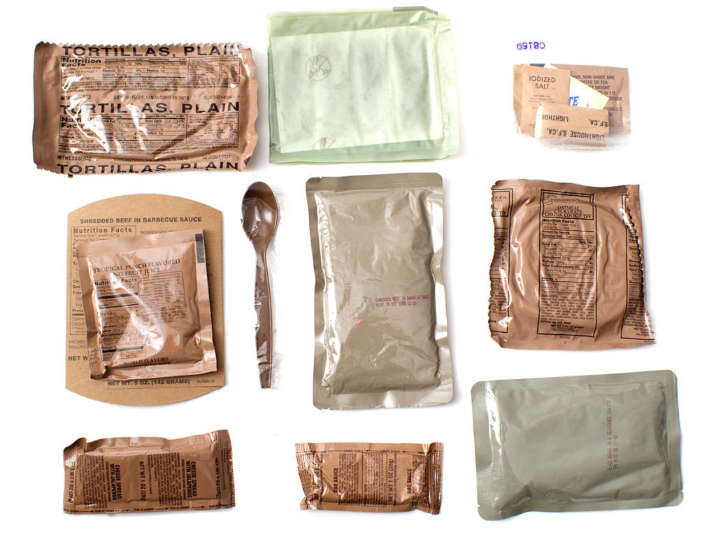 military MRE meal packs