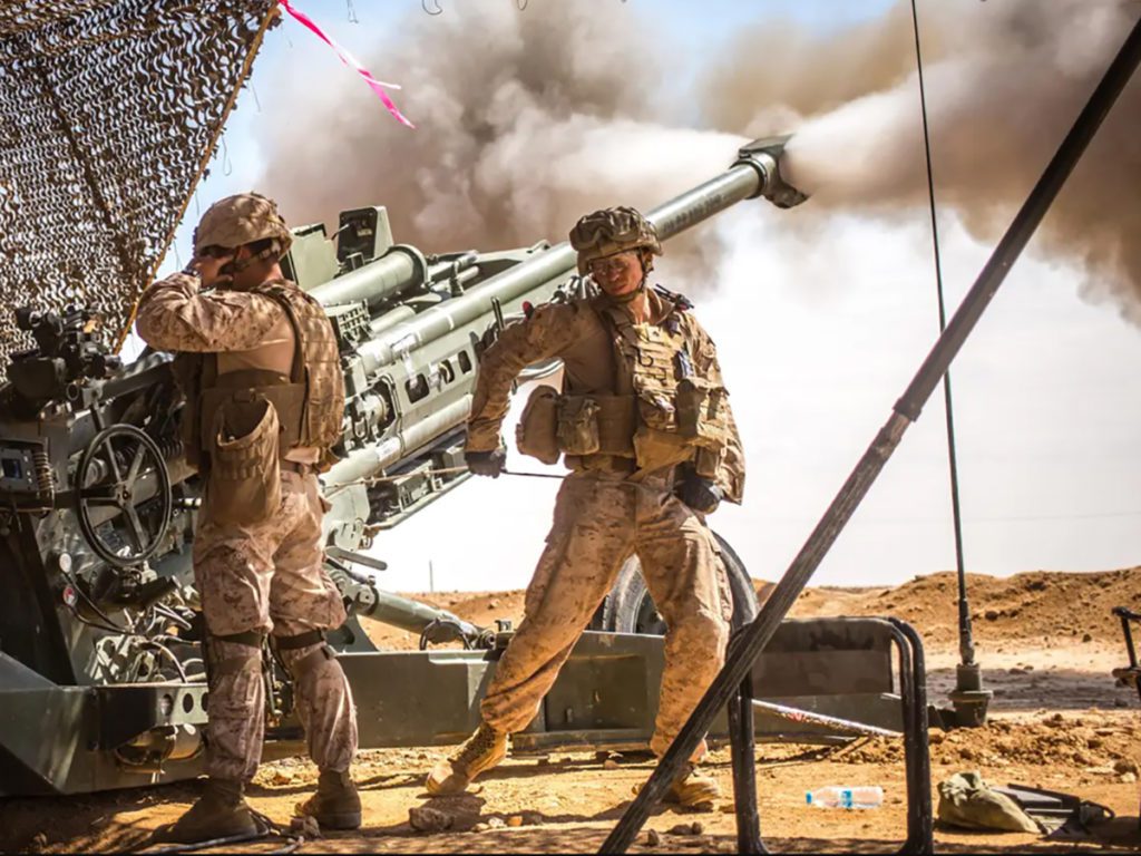 firing artillery as combined arms