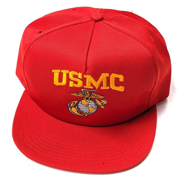 USMC Insignia Red Baseball Cap Cover Front
