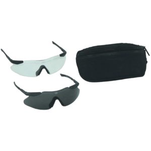 ESS Ice Ballistic Sunglasses Clear and Smoke Lenses Adjustable Glasses