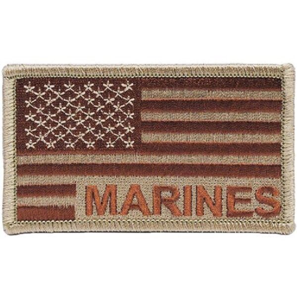 Marines Coyote USA Flag Patriotic Patch