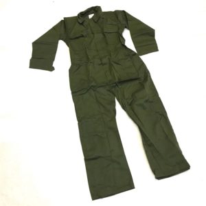 Military Utility Coveralls OD Green Front