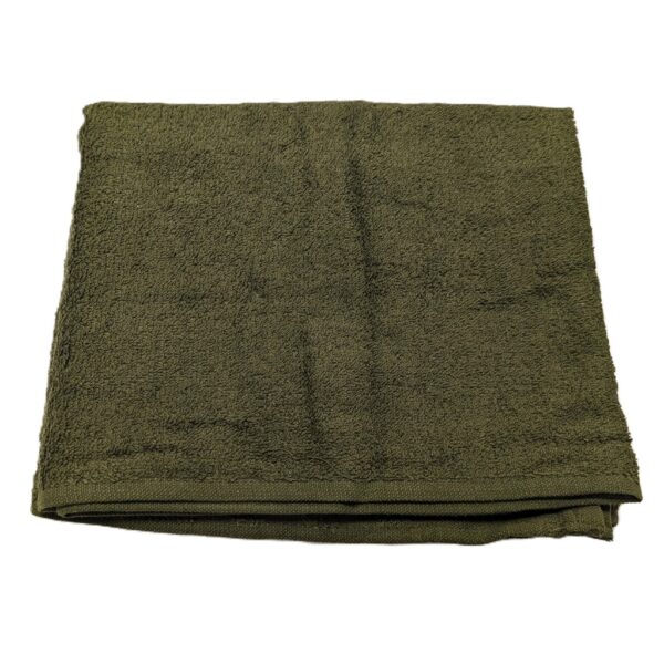 an olive drab military towel