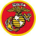 Red and Yellow Marine Corps Logo EGA Patch