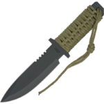 Rite Edge Military Spear Point Knife Black OD Green