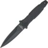 a black military-style boot knife for self defense