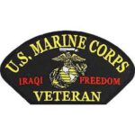 a black Iraq War Marine Corps veteran patch