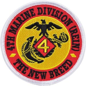 USMC 4th Marine Division The New Breed Red and Yellow Patch