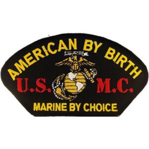USMC Patch American by Birth Marine by Choice EGA Hat Patch