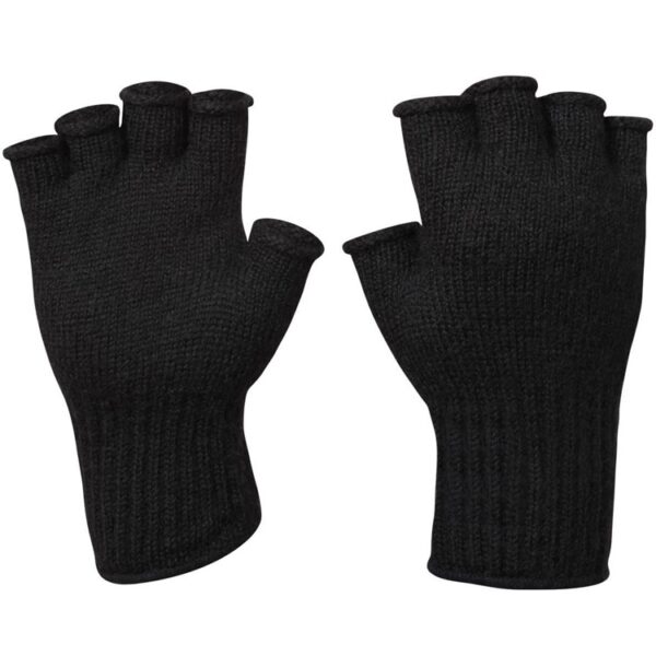 Black Cold Weather Fingerless Glove Liners