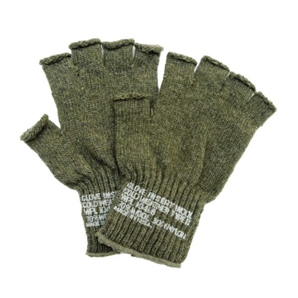 Olive Drab Cold Weather Fingerless Glove Liners