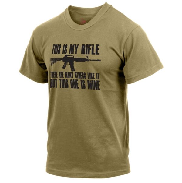USMC This is My Rifle M16 Coyote Brown Shirt Side View