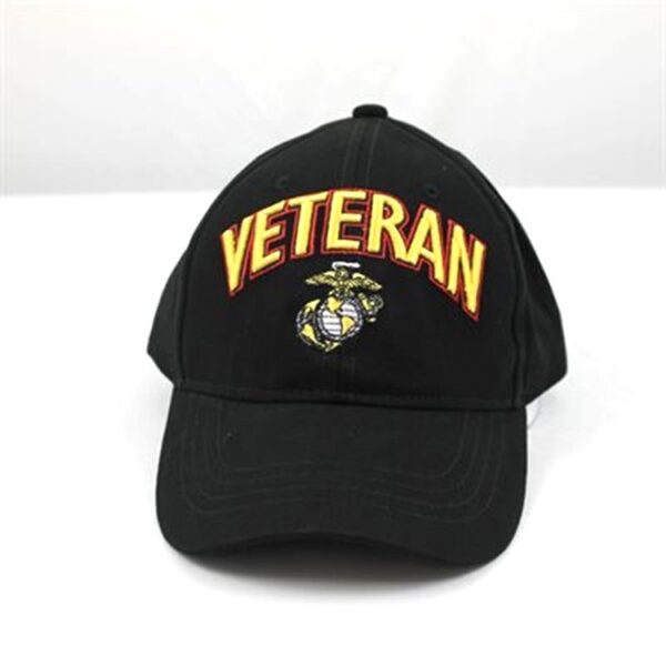 a black Marine Corps veteran hat