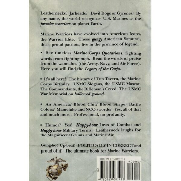 Warrior Culture of the US Marines Back Cover