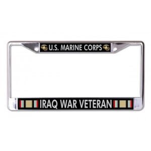 US Marine Corps Iraq War Veteran License Plate Frame