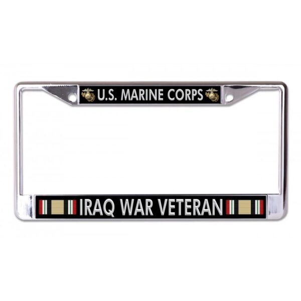 US Marine Corps Iraq War Veteran License Plate Frame