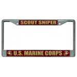 US Marine Corps Scout Sniper License Plate Frame