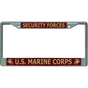 US Marine Corps Security Forces License Plate Frame