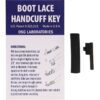 a CIA style boot lace handcuff key