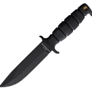 a black Army military knife