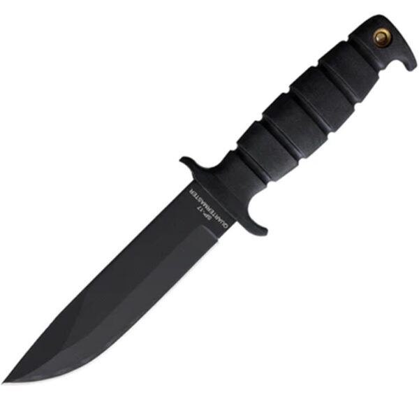 a black Army military knife