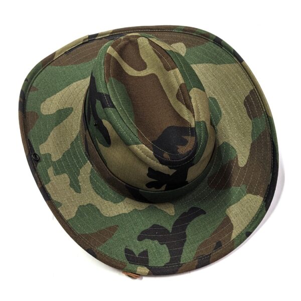 a woodland camo slouch hat