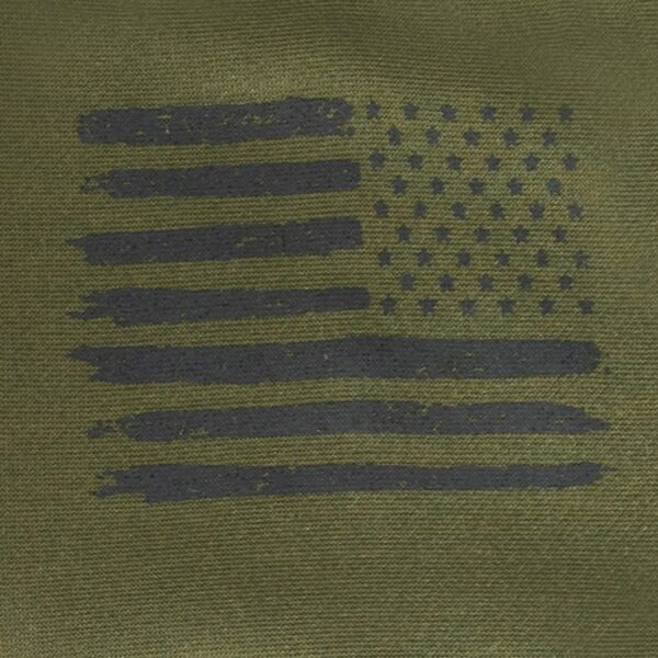 a USA flag on a Marine Corps sweatshirt
