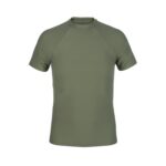 a green military compression t-shirt