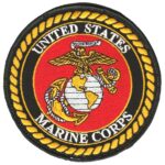 a round Marine Corps logo patch