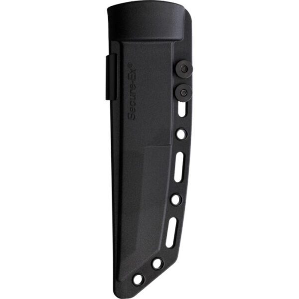 the front of a plastic sheath for a tactical boot knife