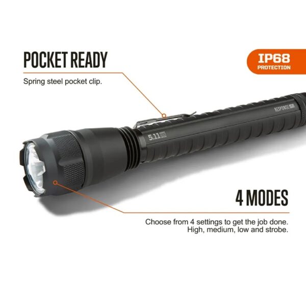 features of a 5.11 Response flashlight