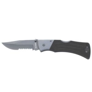 a black and gray Ka-Bar folding knife