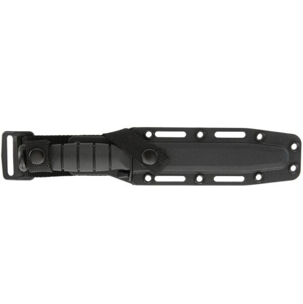 a black sheath for a short blade tanto knife