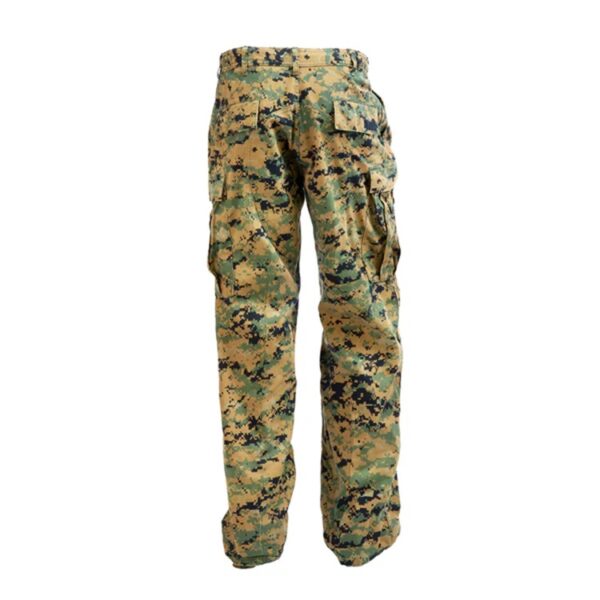the back of USMC green camo cammie trousers