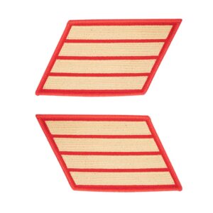 a set of four Marine Corps service stripes