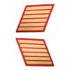 a set of six Marine Corps service stripes