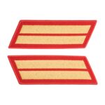 a set of two Marine Corps service stripes