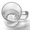 top view of a clear glass 24-ounce beer mug with a Marine Corps EGA logo