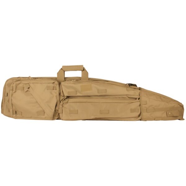 a coyote tan drag bag for carrying rifles