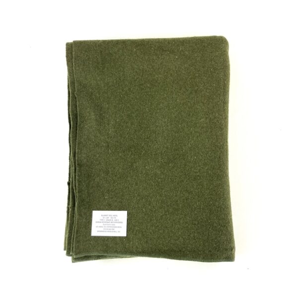 a olive drab US Army blanket