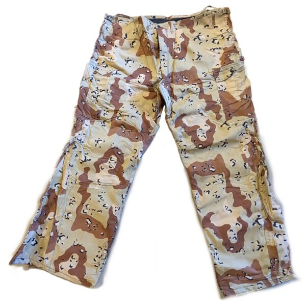 a chocolate chip desert US military chemical protective suit pants